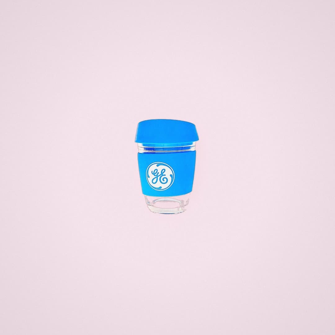 GE — Reusable glass coffee mug