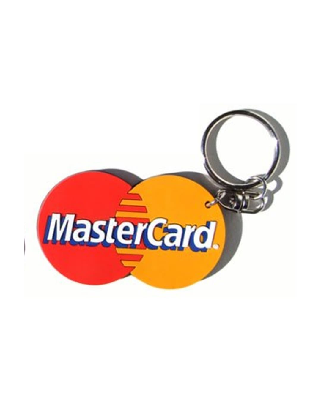 MasterCard — Interlocking-circles logo keychain in colour-exact soft PVC