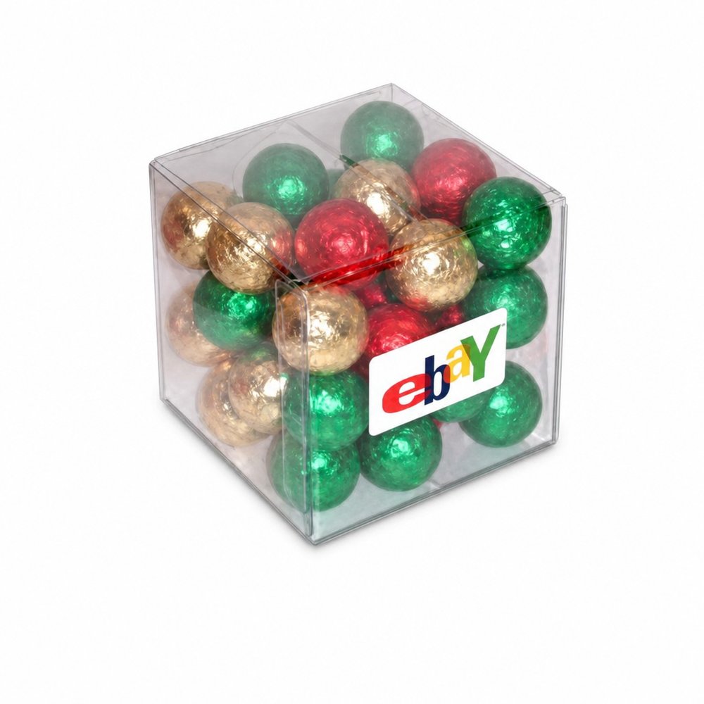 オリジナルプリント チョコレート入りクリアギフトキューブ