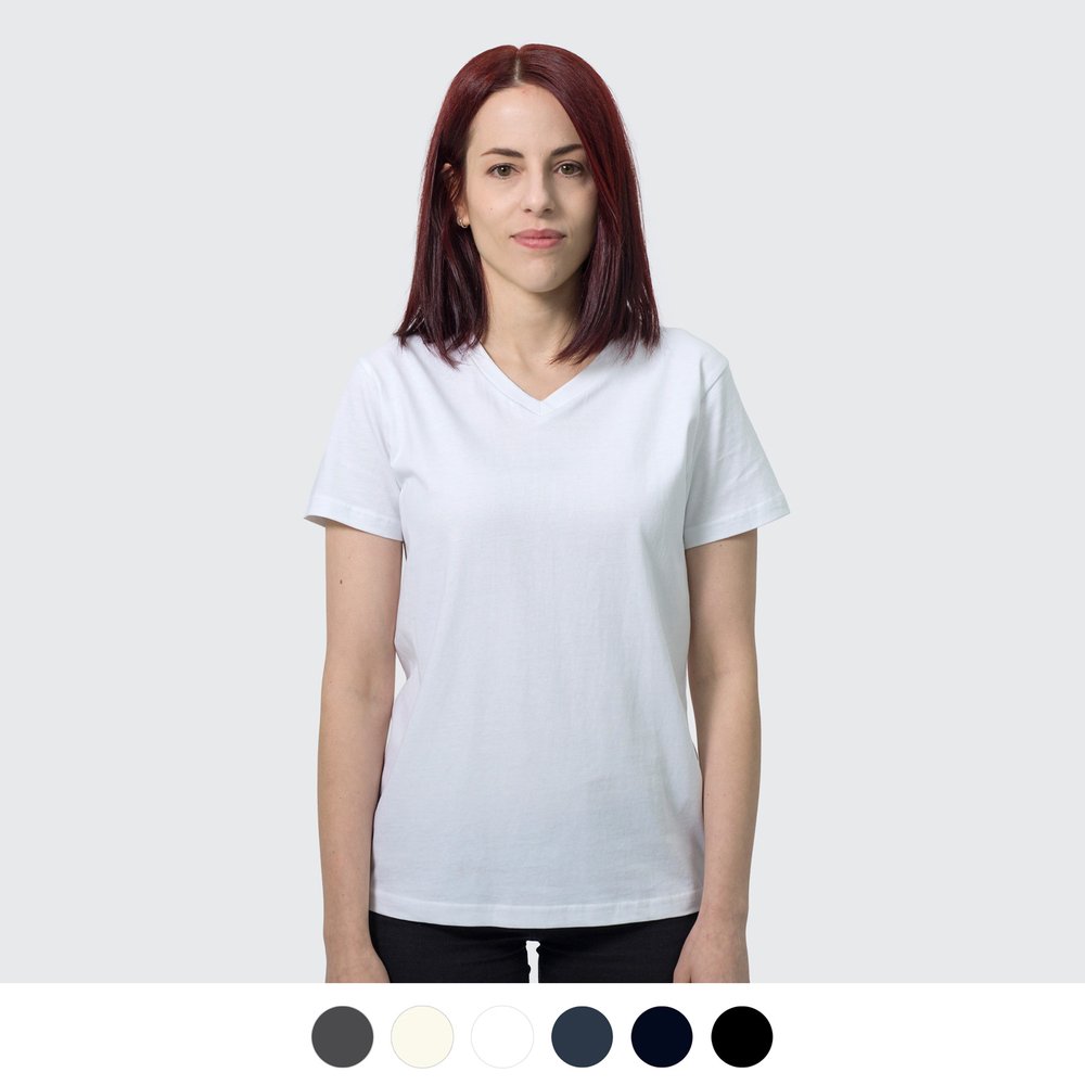 ヴィヴァ レディース Vネック コットン Tシャツ