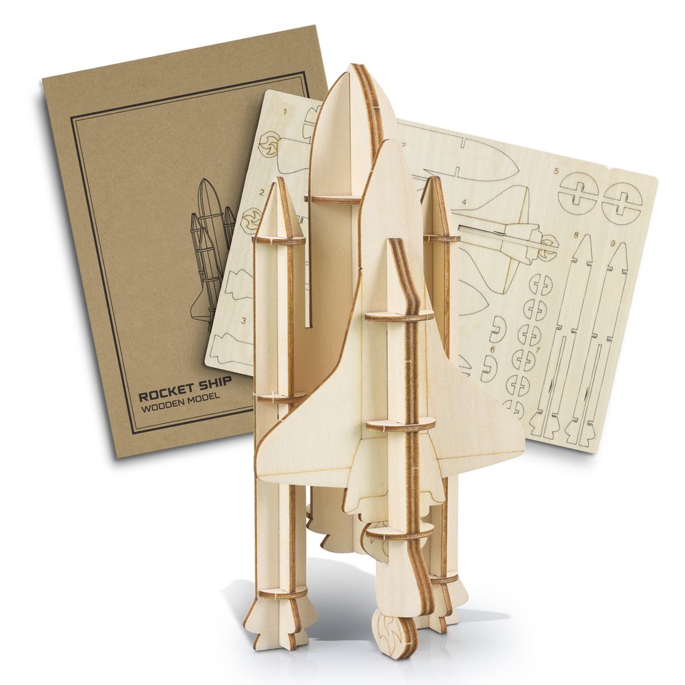 レーザーカット バスウッド ロケット船モデルキット