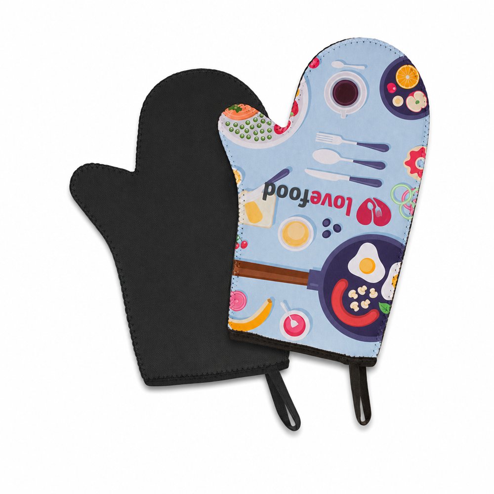 フルカラープリントネオプレンオーブンミット