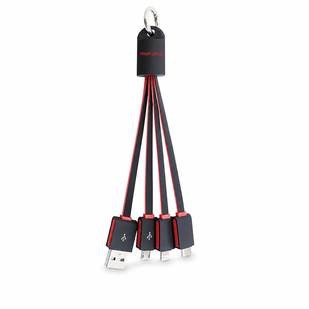 ソフトタッチ 3-in-1 LED充電ケーブル