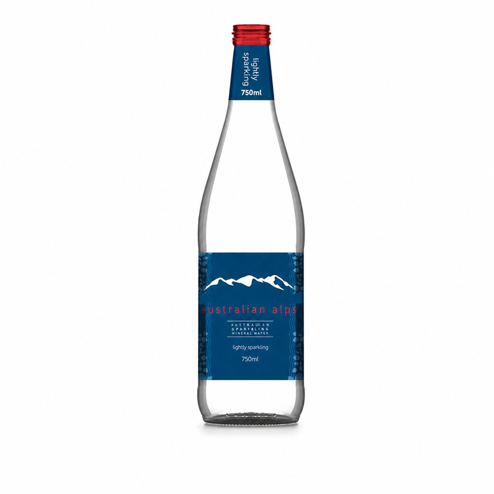 オリジナルラベル ガラス製ミネラルウォーターボトル 750ml