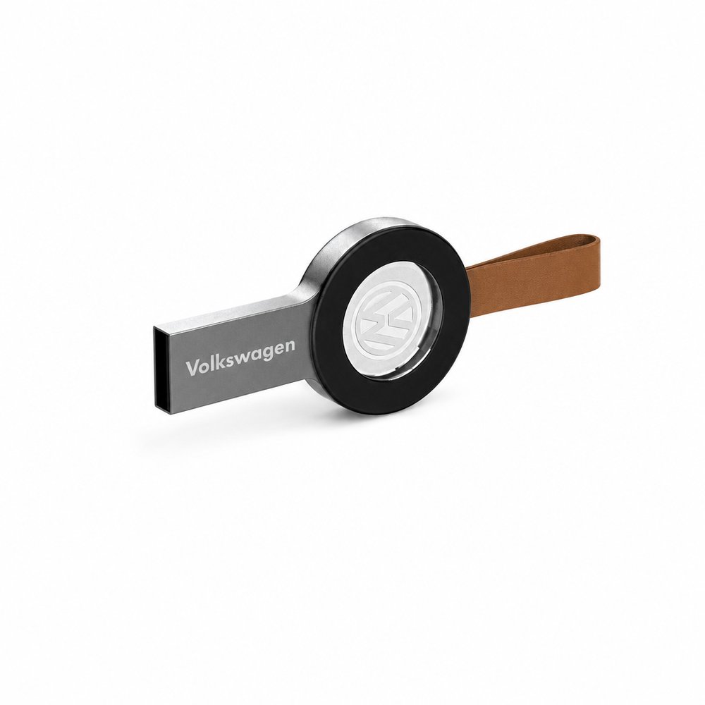 名入れ対応 レザーストラップ付きアクリルUSBメモリ 4GB