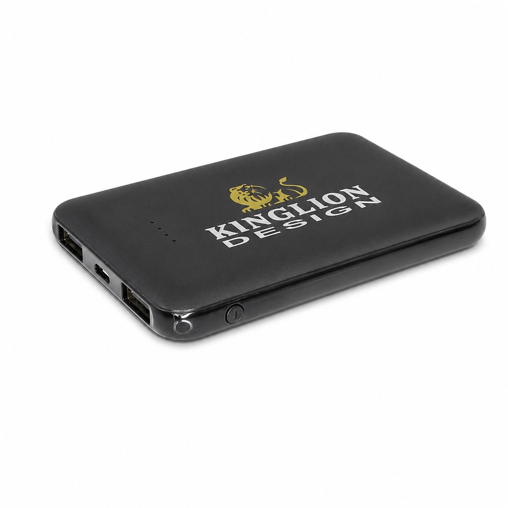 コンパクト 5000mAh デュアルポート モバイルバッテリー