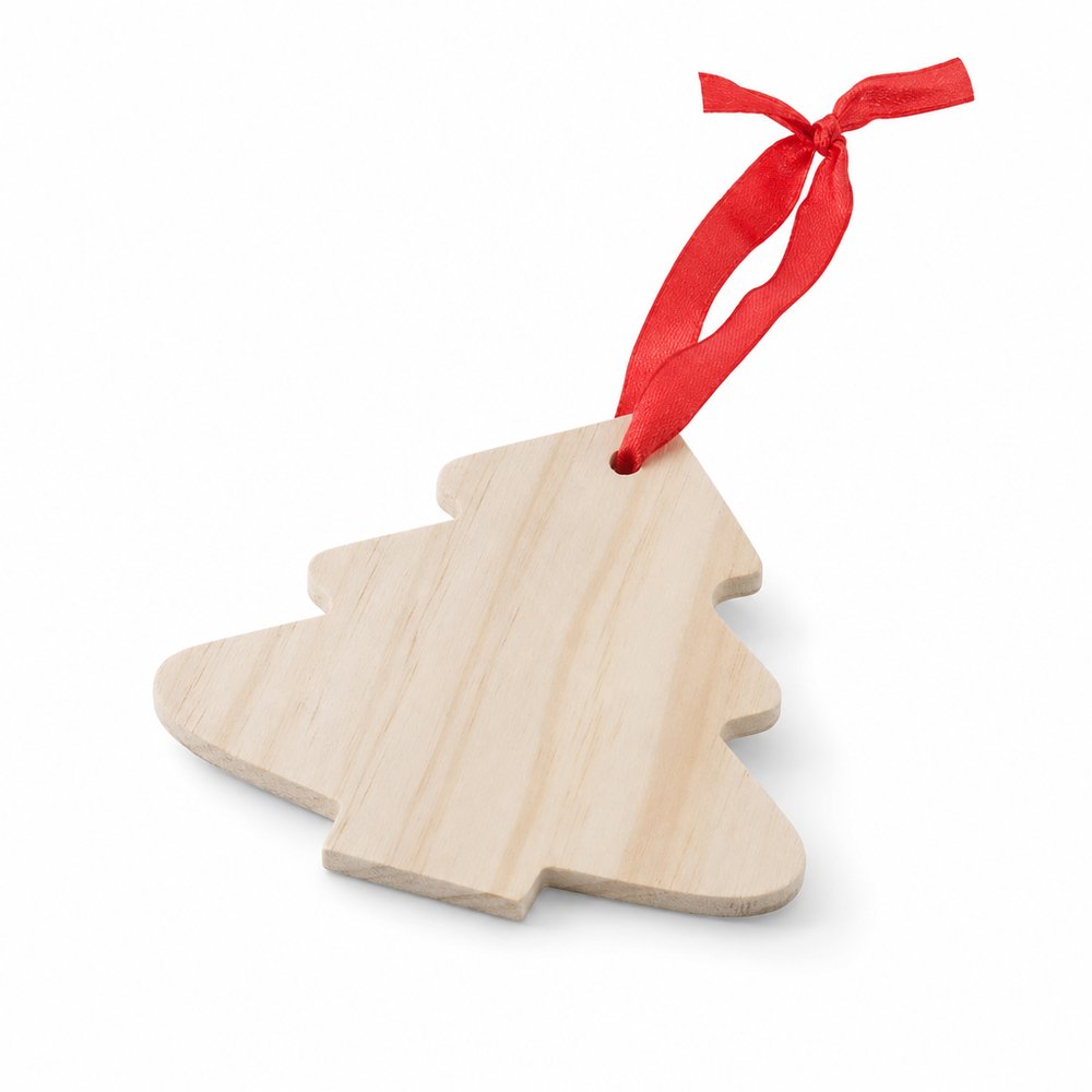 木製のXMasツリー型の装飾品