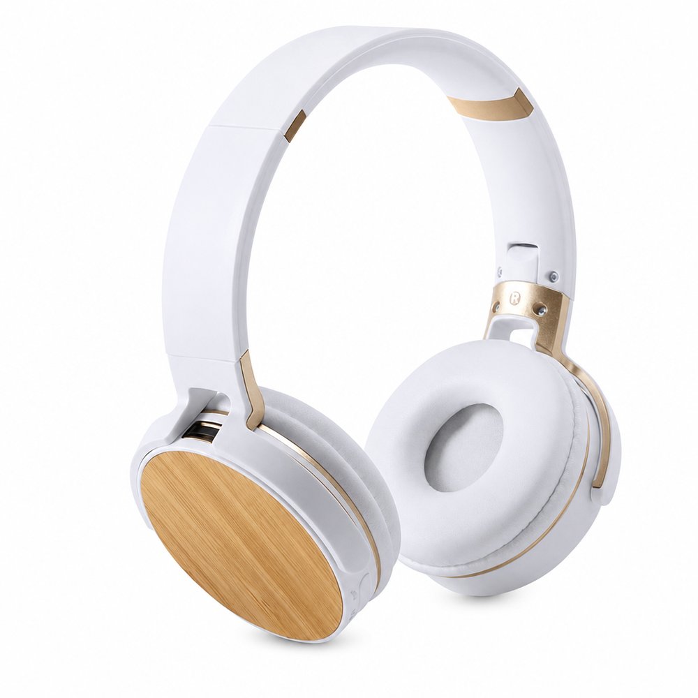 アコースティック バンブー 折りたたみ式 Bluetoothヘッドホン