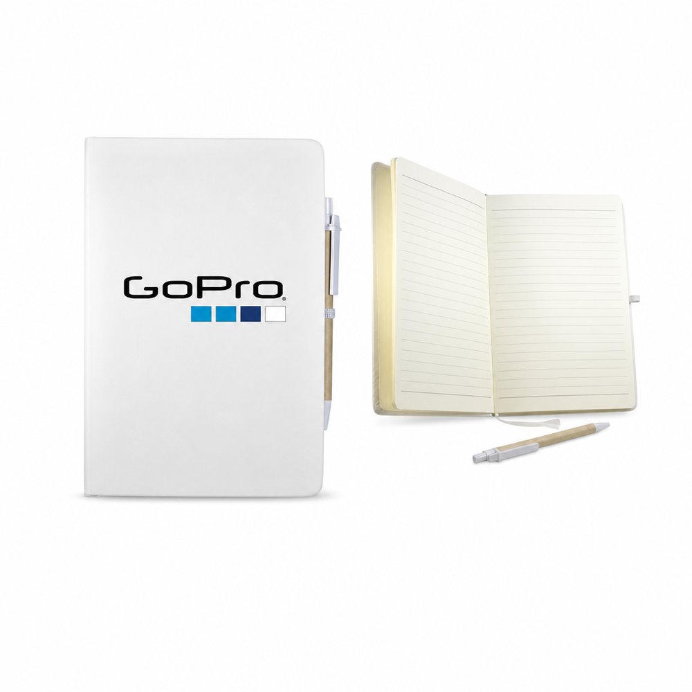 EcoPop ペン付きA5リサイクルカードボードノート