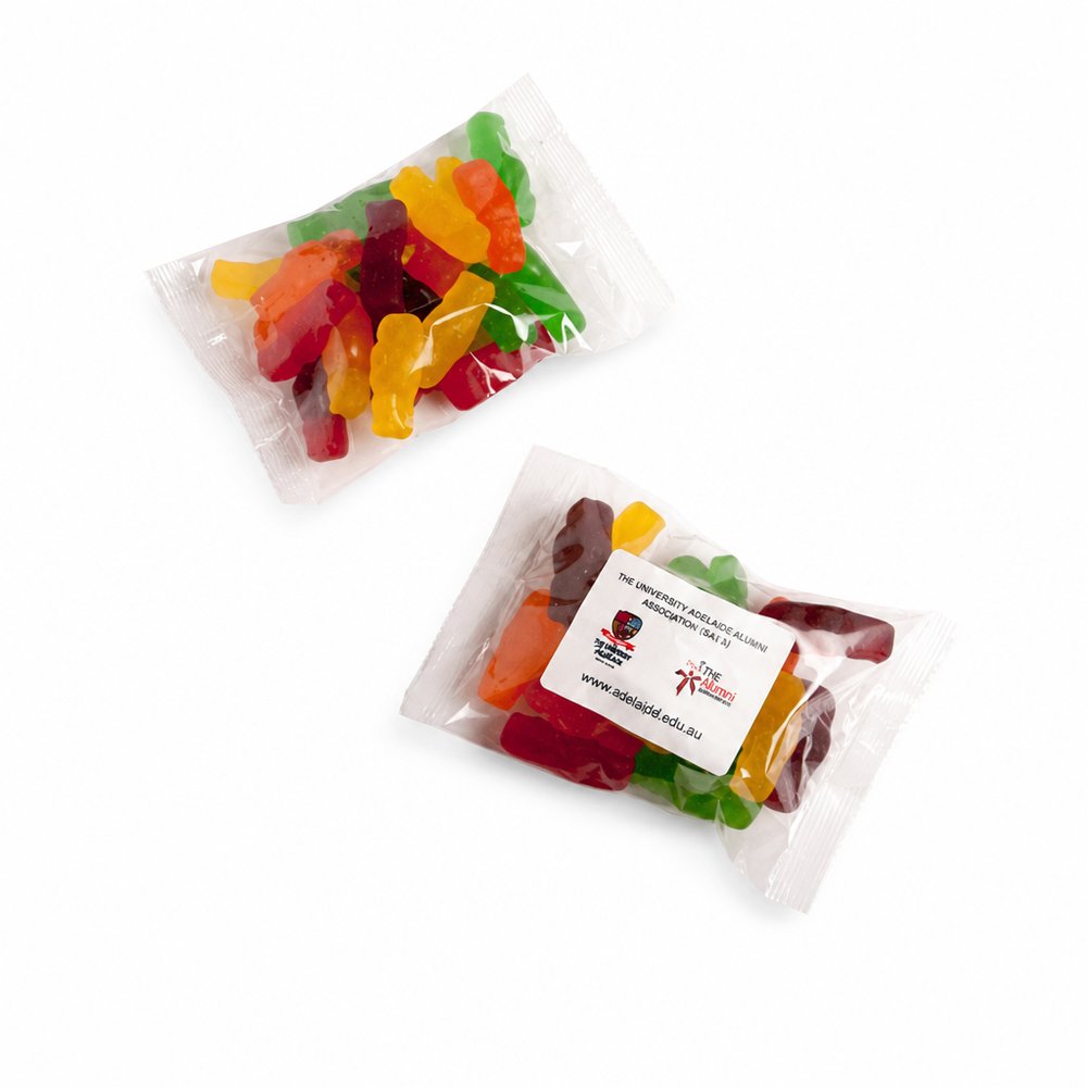 Branded Jelly Baby Bags 100g — Australian Made