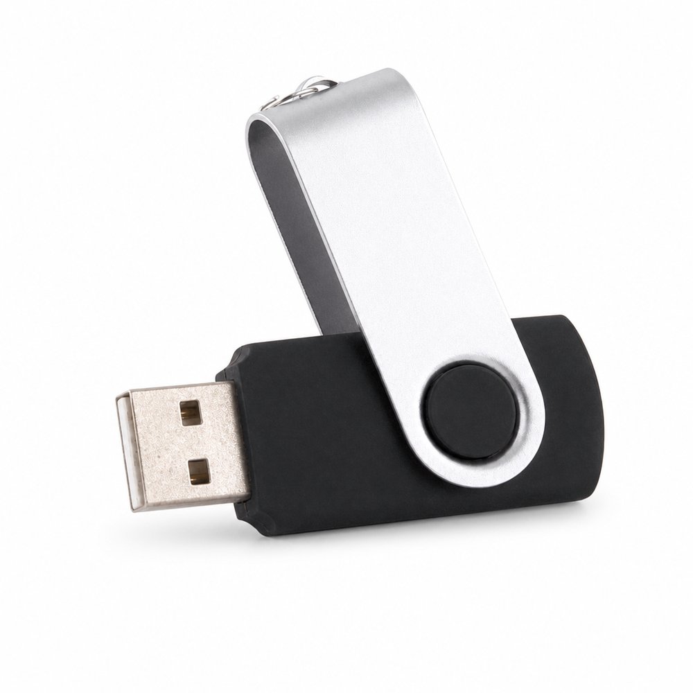 ロゴプリント対応 クラシック スイベル 4GB USBメモリ