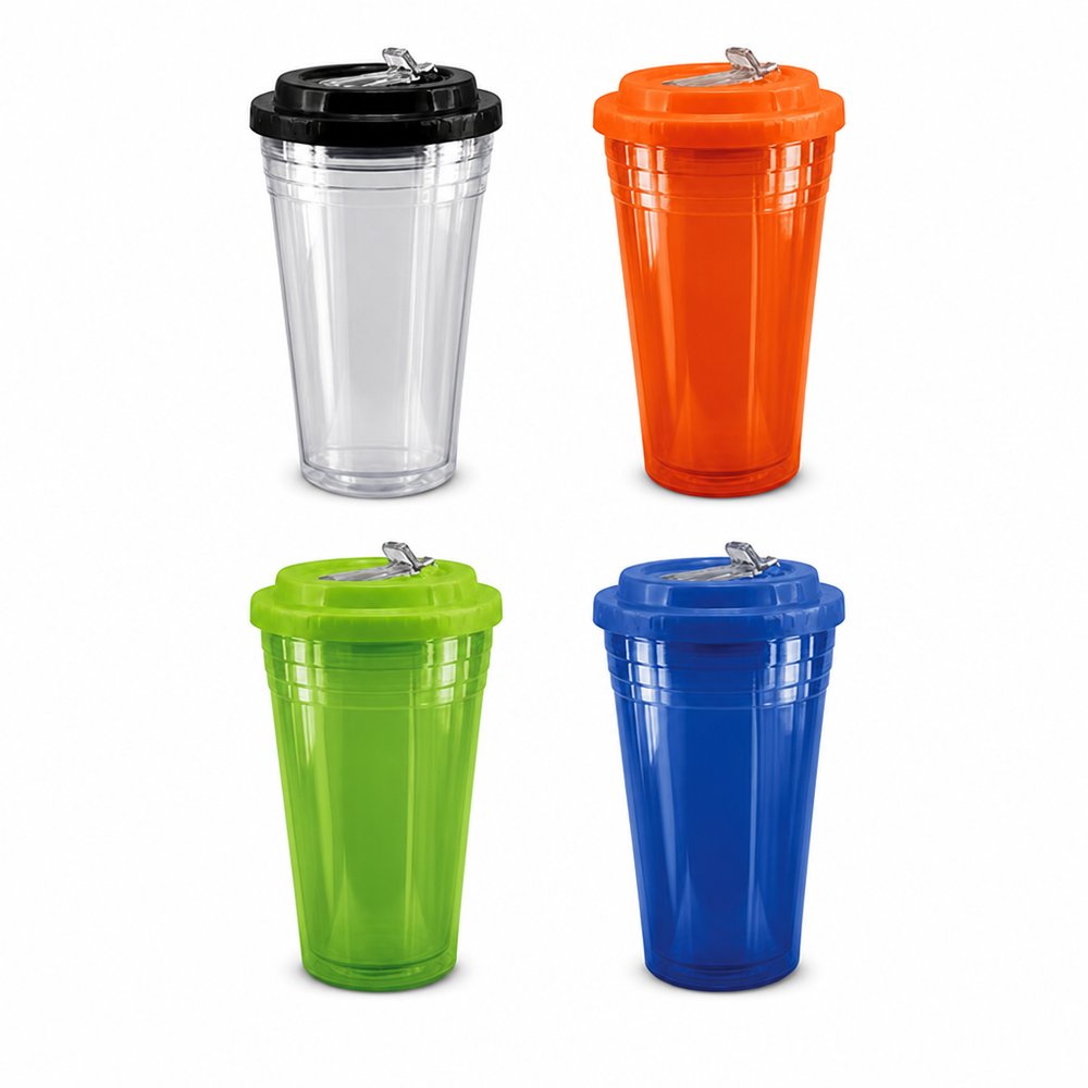 保冷ダブルウォール プラスチック ストロータンブラー 470ml