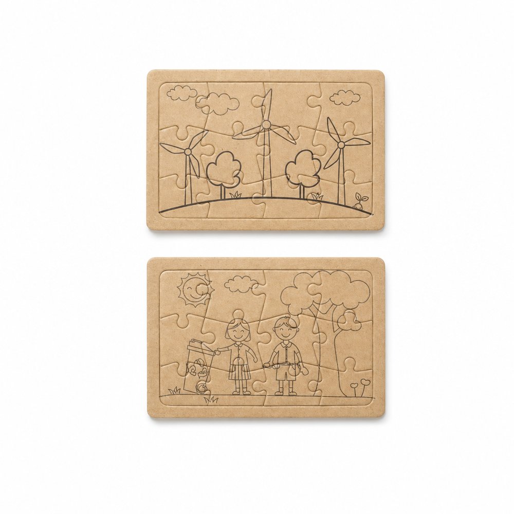 リサイクル段ボールパズルセット