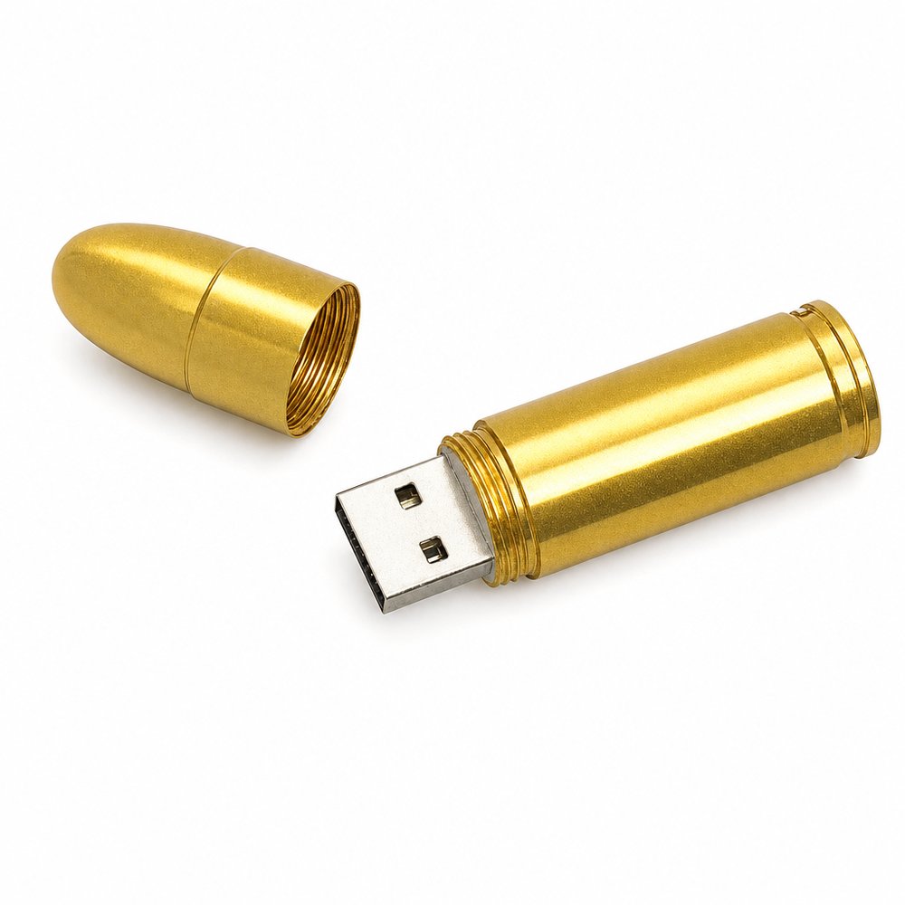 オリジナル 弾丸型 メタルUSBメモリ 2GB