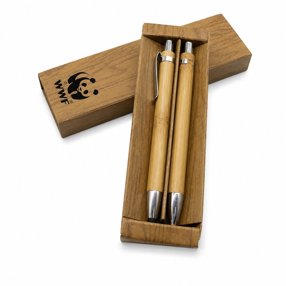 Bamboo Pen Set with Stylus Tip — Branded