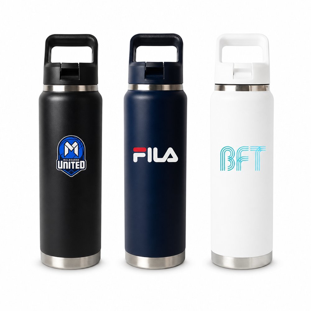 ブランドドリンクウェア — ステンレス製ドリンクボトル(750ml、パウダーコート仕上げ)