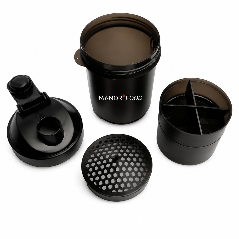 Three-in-One 400ml Protein Shaker Cup