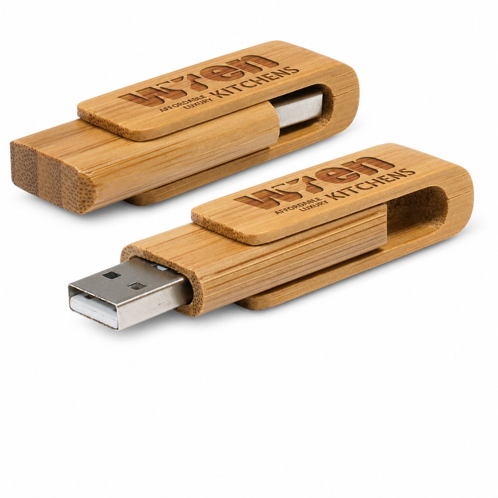 バンブー USBメモリ 4GB スイベル式