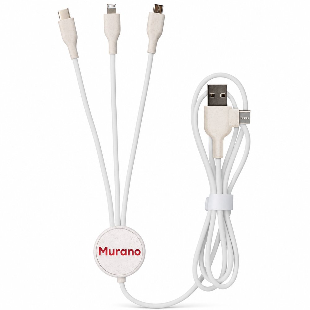 ムラノ 麦わら製エコ充電ケーブル