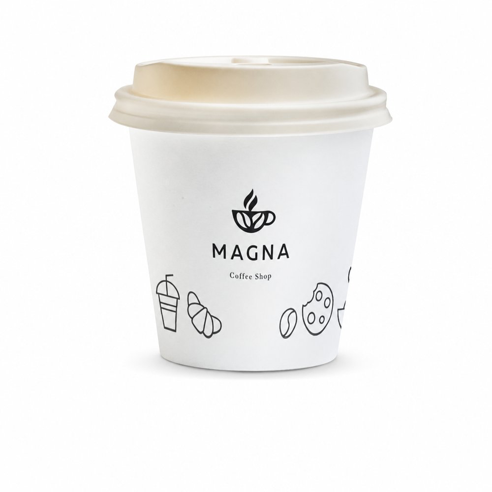コンポスタブル紙コーヒーカップ 180ml