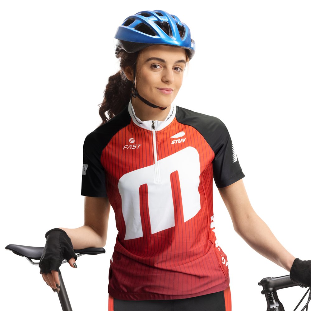 反射ストリップ付き レディースサイクリングジャージ