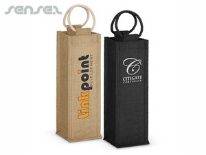Promotional エコジュートシングルワインバッグ