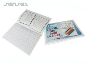 ノベルティ 着色カレンダーと鉛筆セット