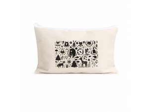 Promotional ナチュラルホワイトコットンキャンバスペンシルケース（12oz）