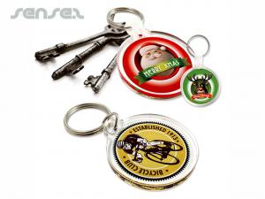 ノベルティ ラウンドアクリルキーリング（直径5cm）