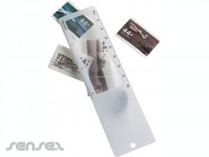 ノベルティ 拡大鏡付きプラスチック製の定規