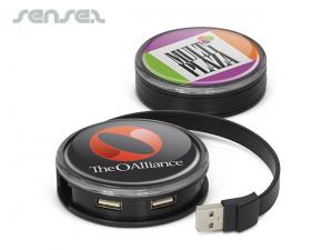 ノベルティ 4ポートの円形USB 2.0ハブ