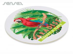 ノベルティ フルカラーボール紙コースター - ラウンド