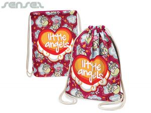 ノベルティ カラーコットンドローストリングバックパック