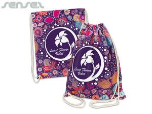 ノベルティ カラーコットンドローストリングバックパック（メッド）