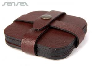 オーストラリア製レザーコースターセット（8本セット）