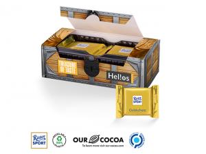 ノベルティ Gold Edition - Ritter Sport Mini Chocolates In Printed Treasure Box (6Pcs)