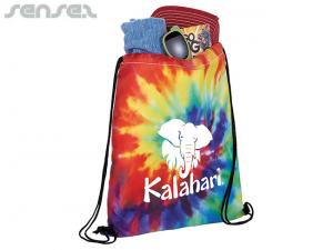ノベルティ Tie Dye Drawstring Backpacks