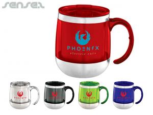 ノベルティ Avidステンレス製ダブルウォールデスクマグ（14オンス）