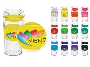 Promotional エコダブル壁ガラスカップ350ml