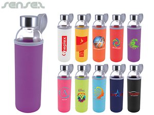 Promotional ネオプレンスリーブとメッカガラスボトル（550 ml）