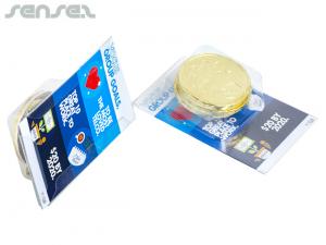 名刺のチョコレートコインx 4