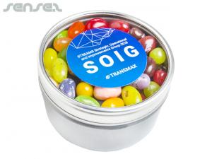 ジェリーベリージェリービーンラウンドクリア缶（150g）