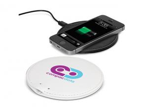 フェイクレザーワイヤレスチャージャー - ラウンド