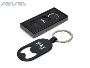 Promotional ブロンクスマットブラックボトルオープナーキーホルダー