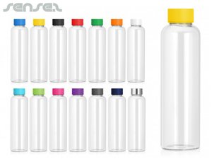 Promotional Pop Colour Glass Drink Bottles (600ml)