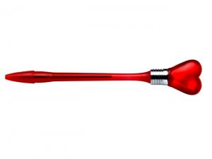 ノベルティ 点滅ハート付きプラスチックペン