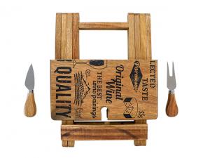 折り畳み式アカシア屋外テーブルセット2