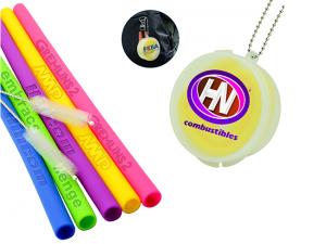 ノベルティ チェーン付きの再利用可能なシリコンストロー