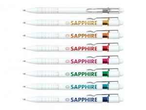 ノベルティ 白い光沢のアルミニウムスタイラスペン