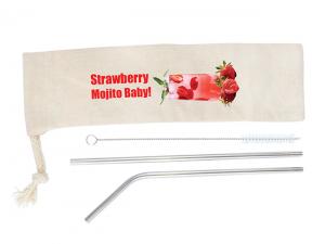 ノベルティ シッパーステンレスストローセット